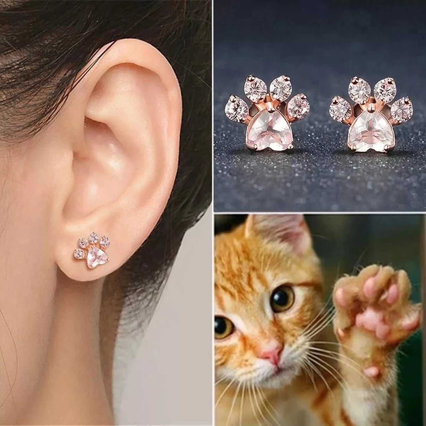Pet Paw-Shaped Earrings